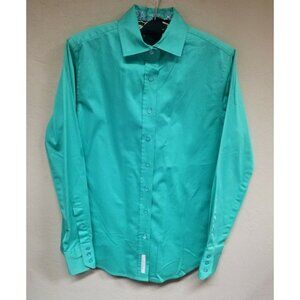 Audrey Talbott Carmel Womens Button Up Flip Cuff Shirt Size 4 Green Long Sleeve